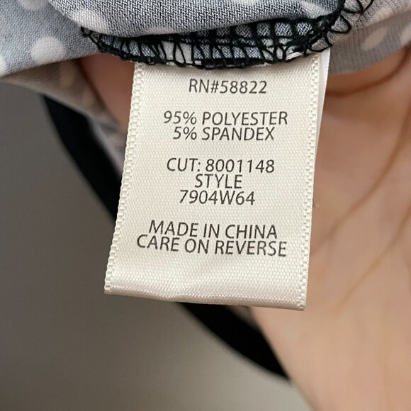 Max Studio Dress Polka Dot Black White Fit and Flare Sleeveless Sz Small A-Line - Picture 10 of 13